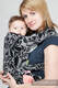 Mei Tai carrier Mini with hood/ jacquard twill / 100% cotton /  Twisted Leaves Black & White #babywearing