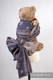 Doll Sling, Jacquard Weave, 100% cotton - BLUEBERRY LACE (grade B) #babywearing