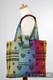 Shoulder bag made of wrap fabric (100% cotton) - RAINBOW LACE DARK - standard size 37cmx37cm #babywearing
