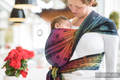 Baby Wrap, Jacquard Weave (100% cotton) - RAINBOW LACE DARK - size L #babywearing