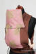 MEI-TAI carrier Toddler, broken-twill weave/jacquard - 100% cotton - with hood,Chestnut with Green&Violet Rose #babywearing