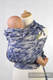 Nosidełko dla dzieci WRAP-TAI MINI, bawełna, splot żakardowy, z kapturkiem, NIEBIESKIE MORO #babywearing