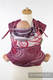 Nosidełko dla dzieci WRAP-TAI MINI, 100% bawełna, splot żakardowy, z kapturkiem, BORDOWE FALE (drugi gatunek) #babywearing