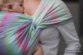Chusta do noszenia dzieci, tkana splotem jodełkowym, bawełna - MAŁA JODEŁKA IMPRESJA - rozmiar S #babywearing