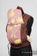 MEI-TAI carrier Toddler, broken-twill weave/jacquard - 100% cotton - with hood,Chestnut with Safari Violet&Yellow #babywearing