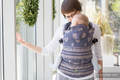 Ergonomic Carrier, Baby Size, jacquard weave 100% cotton - BLUEBERRY LACE, Second Generation (grade B) #babywearing