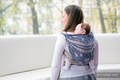 Baby Wrap, Jacquard Weave (100% cotton) - BLUEBERRY LACE - size XS #babywearing