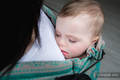 Ergonomic Carrier, Toddler Size, jacquard weave 100% cotton - PISTACHIO LACE, Second Generation #babywearing