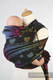 Nosidełko dla dzieci WRAP-TAI MINI, bawełna, splot żakardowy, z kapturkiem, TĘCZOWA KORONKA DARK #babywearing