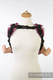 Nosidło Klamrowe ONBUHIMO z tkaniny żakardowej (100% bawełna), rozmiar Standard - BORDOWE FALE #babywearing