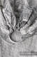 Bandolera de anillas, tejido Jacquard (60% algodón, 40% lino) - con plegado simple - LINEN GALLEONS NEGRO & CREMA - long 2.1m #babywearing