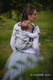 Nosidło Klamrowe ONBUHIMO z tkaniny żakardowej (60% bawełna, 40% len), rozmiar Standard - GALEONY LNIANE CZARNY Z KREMEM #babywearing