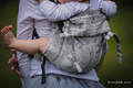 Nosidło Klamrowe ONBUHIMO z tkaniny żakardowej (60% bawełna, 40% len), rozmiar Standard - GALEONY LNIANE CZARNY Z KREMEM #babywearing
