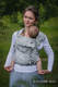 WRAP-TAI portabebé Mini con capucha/ jacquard sarga/60% algodón, 40% lino/ LINEN GALLEONS NEGRO & CREMA #babywearing