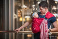 Ringsling, Jacquard Weave (60% cotton, 40% bamboo) - Stars Red & White - long 2.1m #babywearing