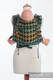 Nosidło Klamrowe ONBUHIMO z tkaniny żakardowej (100% bawełna), rozmiar Standard - PEPITKA ZIELONY z ŻÓŁTYM #babywearing