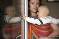 RING SLING - 100% BAUMWOLLE - Kreuzköper-Bindung - SUNSET RAINBOW BAUMWOLLE #babywearing
