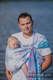 Żakardowa chusta kółkowa do noszenia dzieci, bawełna, ramię bez zakładek - NA FALI - long 2.1m #babywearing