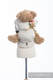 Puppentragehilfe, hergestellt vom gewebten Stoff (60% Baumwolle, 40% Leinen) - LITTLE HERRINGBONE NATURE #babywearing