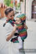 Ergonomic Carrier, Baby Size, herringbone weave 100% cotton - LITTLE HERRINGBONE IMAGINATION DARK- Second Generation #babywearing