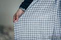 Żakardowa chusta do noszenia dzieci, 60% bawełna, 40% len - MAŁA PEPITKA  - rozmiar XS #babywearing