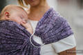Żakardowa chusta kółkowa do noszenia dzieci, bawełna - ENIGMA FIOLETOWA - long 2.1m #babywearing