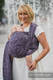 Żakardowa chusta do noszenia dzieci, bawełna - ENIGMA FIOLETOWA - rozmiar XS #babywearing