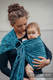 Ringsling, Jacquard Weave (100% cotton), with gathered shoulder - ENIGMA BLUE - long 2.1m #babywearing