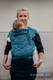 WRAP-TAI Tragehilfe Toddler mit Kapuze/ Jacquardwebung / 100% Baumwolle / ENIGMA BLAU #babywearing