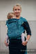 WRAP-TAI Tragehilfe Mini mit Kapuze/ Jacquardwebung / 100% Baumwolle / ENIGMA BLAU #babywearing