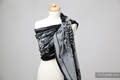 Ringsling, Jacquard Weave (100% cotton) - Speed Black & White - long 2.1m #babywearing