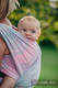 Baby Wrap, Jacquard Weave (60% cotton, 28% merino wool, 8% silk, 4% cashmere) - LITTLE LOVE - ROSE GARDEN - size XL #babywearing