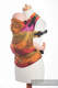 Ergonomic Carrier, Baby Size, jacquard weave 100% cotton - FEATHERS ON FIRE Reverse #babywearing