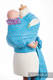 Nosidełko dla dzieci WRAP-TAI TODDLER, bawełna, splot żakardowy, z kapturkiem, ZIGZAG TURKUS Z RÓŻEM #babywearing