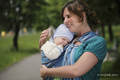 Ring Sling - 100% Cotton - Broken Twill Weave -  Blue Dahlia #babywearing