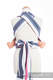 MEI-TAI carrier Mini, broken-twill weave - 100% cotton - with hood, Marine (grade B) #babywearing