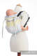Nosidło Klamrowe ONBUHIMO z tkaniny żakardowej (80% bawełna , 17% wełna merino, 2% jedwab, 1% kaszmir), rozmiar Standard - PŁATKI STOKROTKI #babywearing