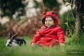 Bear Romper - size 68 -  red with Little Herringbone Imagination Dark (grade B) #babywearing