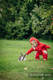 Pajacyk misiowy - rozmiar 92 - czerwony z Małą Jodełką Wyobraźnią #babywearing