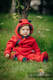 Pajacyk misiowy - rozmiar 86 - czerwony z Małą Jodełką Wyobraźnią Dark #babywearing