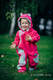 Bear Romper - size 80 - pink with Little Herringbone Impression (grade B) #babywearing