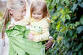 Chusta kółkowa do noszenia dzieci, tkana splotem skośno-krzyżowym  - bawełniana - Pistacjowe Lato - long 2.1m #babywearing
