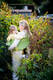 Chusta kółkowa do noszenia dzieci, tkana splotem skośno-krzyżowym  - bawełniana - Pistacjowe Lato - long 2.1m #babywearing