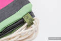 Sac à cordons en retailles d’écharpes (40 % bambou + 60 % coton) - TWILIGHT - taille standard 32 cm x 43 cm #babywearing