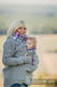 Fleece Tragepullover - Größe M - grau mit Little Herringbone Tamonea (grad B) #babywearing