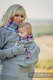 Fleece Babywearing Sweatshirt - size L - grey with Little Herringbone Tamonea (grade B) #babywearing