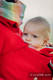 Fleece Tragepullover - Größe M - rot mit Little Herringbone Imagination (grad B) #babywearing