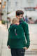 Polarowa bluza do noszenia dzieci - rozmiar XL - ciemna zielona z Małą Jodełką Impresją Dark #babywearing
