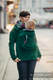 Fleece Babywearing Sweatshirt - size L - dark green with Little Herringbone Impression Dark #babywearing