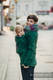 Fleece Babywearing Sweatshirt - size S - dark green with Little Herringbone Impression Dark #babywearing